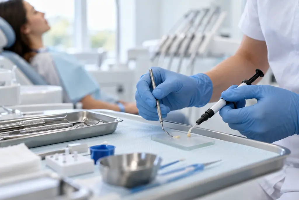 Preparing a dental composite material