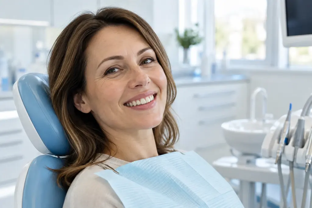 Woman with a natural smile